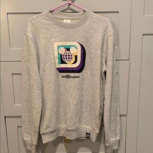 NWOT Super Soft Stretchy Gray  Disney Retro Sweatshirt